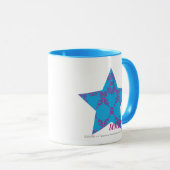 Damask Paars-Aqua 2 Mok (Voorkant rechts)