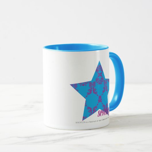 Damask Paars-Aqua 2 Mok (Voorkant rechts)