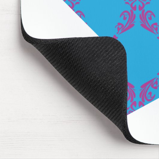 Damask Paars-Aqua 2 Muismat (Hoek)