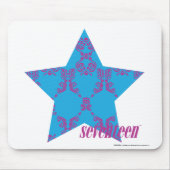 Damask Paars-Aqua 2 Muismat (Voorkant)