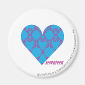 Damask Paars-Aqua 3 Magneet (Voorkant)