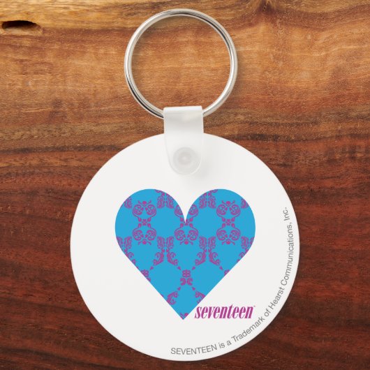 Damask Paars-Aqua 3 Sleutelhanger (Voorkant)