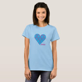 Damask Paars-Aqua 3 T-shirt (Voorkant volledig)