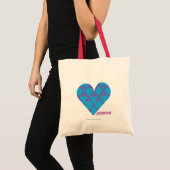 Damask Paars-Aqua 3 Tote Bag (Voorkant (product))