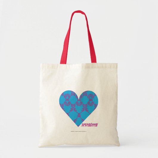 Damask Paars-Aqua 3 Tote Bag (Voorkant)