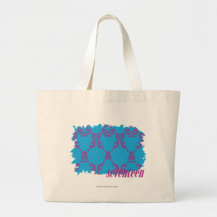 Damask Paars-Aqua 4 Grote Tote Bag