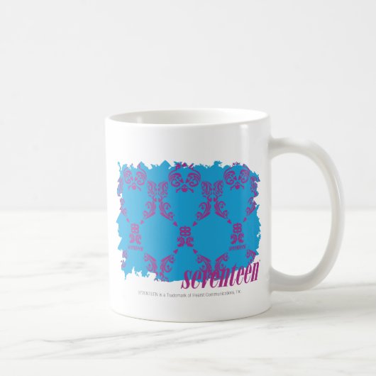 Damask Paars-Aqua 4 Koffiemok (Rechts)