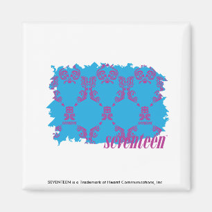 Damask Paars-Aqua 4 Magneet