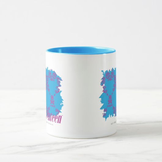 Damask Paars-Aqua 4 Mok (Midden)