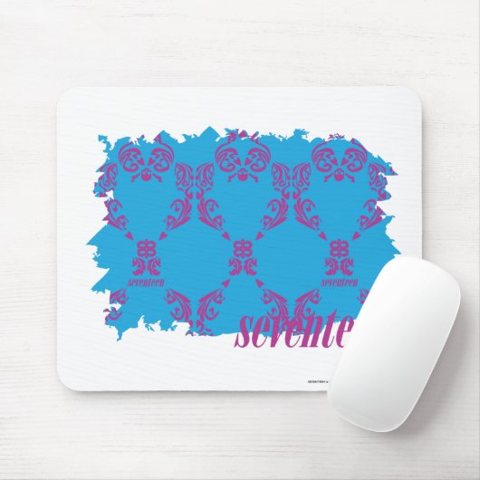 Damask Paars-Aqua 4 Muismat (Met muis)