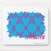 Damask Paars-Aqua 4 Muismat (Voorkant)