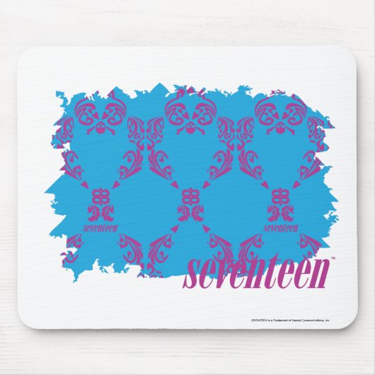 Damask Paars-Aqua 4 Muismat (Voorkant)