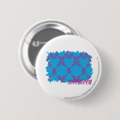 Damask Paars-Aqua 4 Ronde Button 5,7 Cm (Voorkant /achterkant)