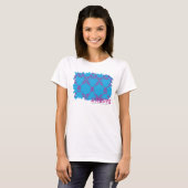 Damask Paars-Aqua 4 T-shirt (Voorkant volledig)