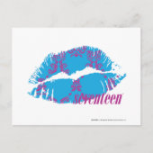 Damask Paars-Aqua Briefkaart (Voorkant)