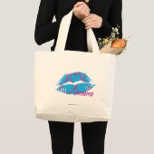 Damask Paars-Aqua Grote Tote Bag (Voorkant (product))