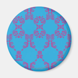 Damask Paars-Aqua Magneet