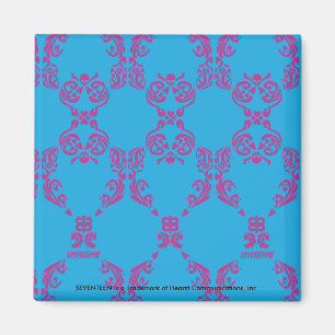 Damask Paars-Aqua Magneet