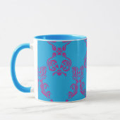 Damask Paars-Aqua Mok (Links)