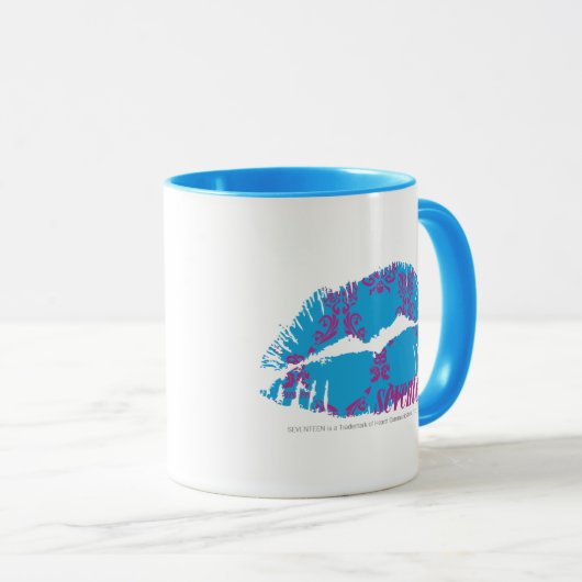 Damask Paars-Aqua Mok (Voorkant rechts)