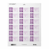 Damask paars, gemstone afbeelding Wedding Etiket (Full Sheet)