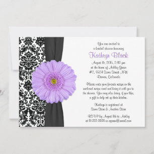 Damask Paars Gerbera Daisy Recipe Vrijgezellenfees Kaart