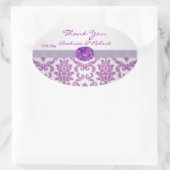 Damask paarse, edelsteen afbeelding Dank u Sticker (Tas)