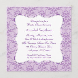 Damask Paarse Elegance Uitnodiging