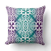  Damask Paarse en Blauwgroen Ombre