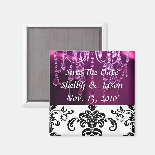 Damask paarse kroonluchter, Save The Da... Magneet (Voorkant / Achterkant)
