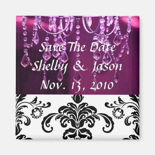 Damask paarse kroonluchter, Save The Da... Magneet (Voorkant)