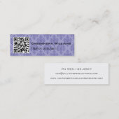 Damask Paarse QR CODE Mini Visitekaartjes