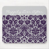 Damask Paarse Wedding Muismat (Voorkant)