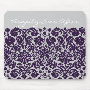 Damask Paarse Wedding Muismat