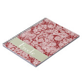 Damask Paisley Custom Name Notebook Notitieboek (Linkerzijde)