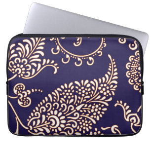 Damask paisley girale griezakpatronen laptop sleeve
