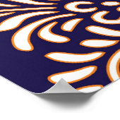 Damask  paisley girale griezakpatronen poster (Hoek)