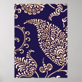 Damask  paisley girale griezakpatronen poster (Voorkant)
