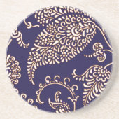 Damask  paisley girale griezakpatronen zandsteen onderzetter (Voorkant)