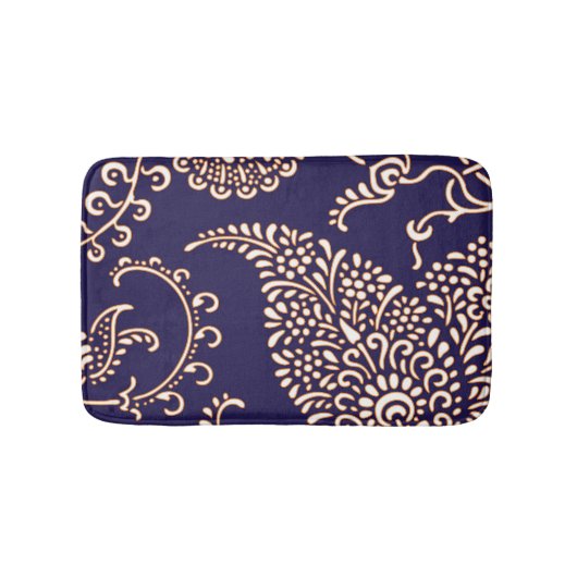 Damask  paisley girale hennepap badmat (Voorkant)