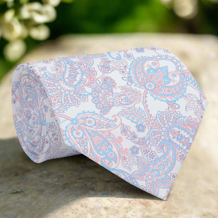 Damask Paisley Naadloze Vector Bloemenpatroon Stropdas