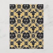 Damask  paisley wallpaper floragepatroon briefkaart (Voorkant)