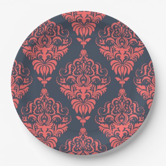 Damask Papieren Bordje (Voorkant)