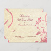 Damask Parisienne - Honeysuckle & Ivory RSVP (Voorkant / Achterkant)