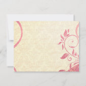 Damask Parisienne - Honeysuckle & Ivory RSVP Kaartje (Achterkant)