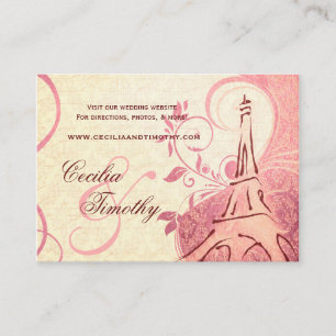 Damask Parisienne: Honeysuckle Wedding Website Informatiekaartje