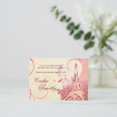 Damask Parisienne: Honeysuckle Wedding Website Informatiekaartje (Staand voorkant)