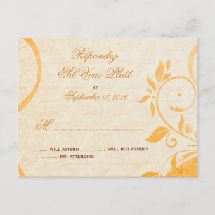 Damask Parisienne - Marmalade & Herfst Spice RSVP Kaartje