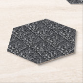 Damask Pattern Black Achtergrond-23961 Kartonnen Onderzetters (Schuin)