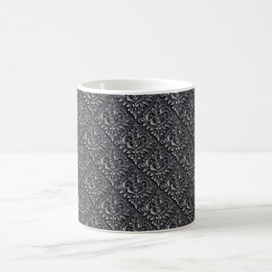 Damask Pattern Black Achtergrond-23961 Koffiemok (Center)